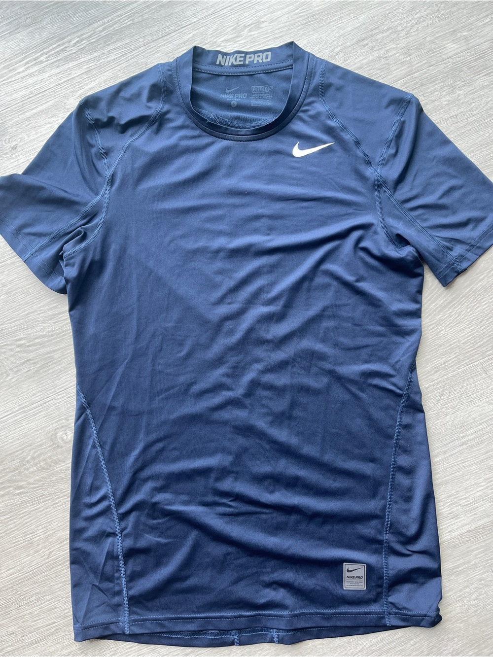 Nike Navy Short Sleeve Pro Dri-FIT Tee